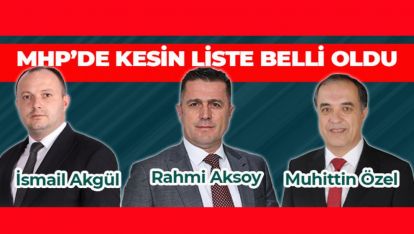 MHP BOLU ADAYLARI BELLİ OLDU