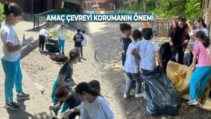 AKÇAKOCA'DA SAHİLİ ÖĞRENCİLER TEMİZLEDİ