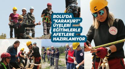 BOLU'DA "KARAKURT" ÜYELERİ EĞİTİMLERLE AFETLERE HAZIRLANIYOR