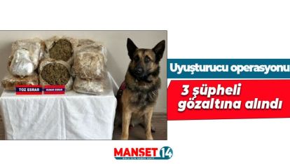 UYUŞTURUCU OPERASYONUNDA 3 KİŞİ PAKETLENDİ