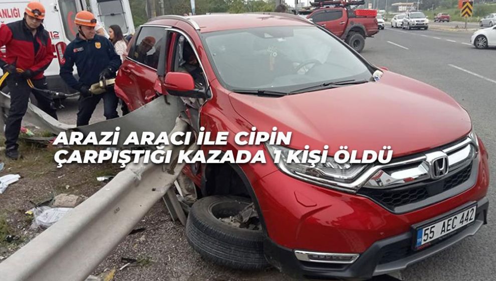 ARAZİ ARACI İLE CİPİN ÇARPIŞTIĞI KAZADA 1 KİŞİ ÖLDÜ