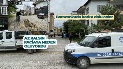 KANALİZASYON ÇALIŞMASINDA DOĞALGAZ BORUSU PATLADI