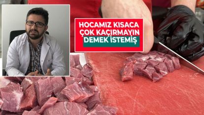 KURBAN BAYRAMI'NDA ET VE TATLIYA GEREKTİĞİNDE "HAYIR" DENMELİ