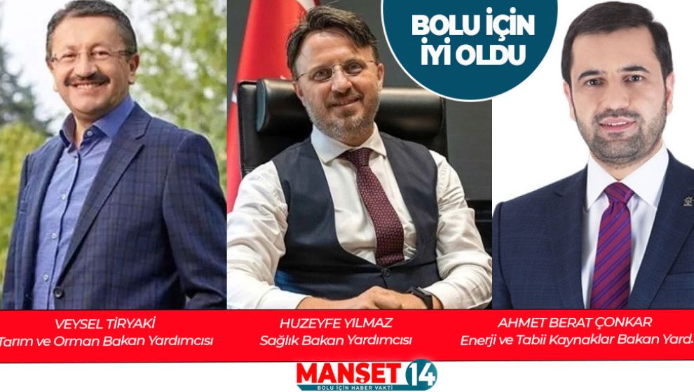 68 BAKAN YARDIMCISINDAN 3'Ü BOLULU