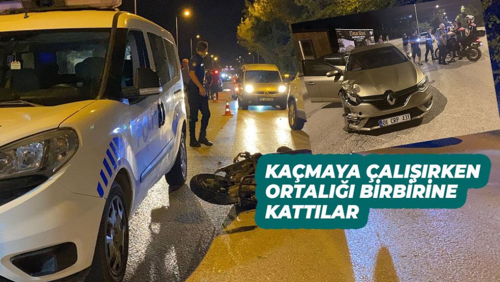 DUR İHTARINA UYMAYINCA, MOTOSİKLETE ÇARPTILAR