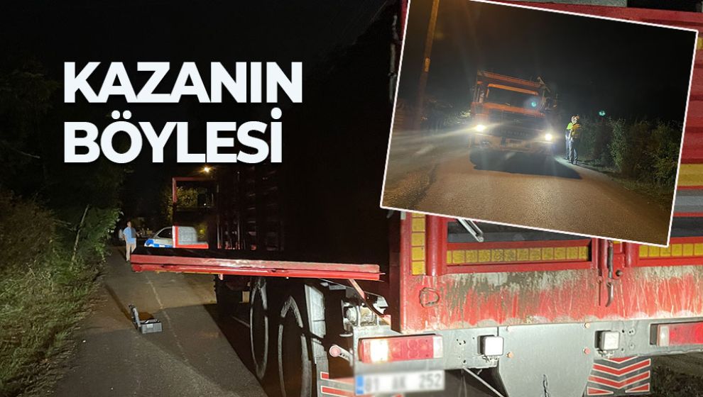 SEYİR HALİNDEKİ KAMYONUN AÇILAN KASASI CAN ALDI