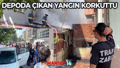 BOLU'DA TEMİZLİK MALZEMESİ DEPOSUNDA ÇIKAN YANGIN SÖNDÜRÜLDÜ