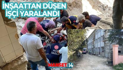 İNŞAATIN İKİNCİ KATINDAN DÜŞEN İŞÇİ YARALANDI