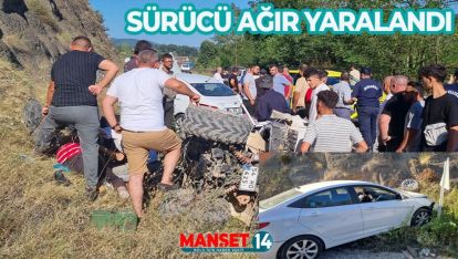 OTOMOBİL İLE ÇARPIŞAN ATV'NİN SÜRÜCÜSÜ AĞIR YARALANDI