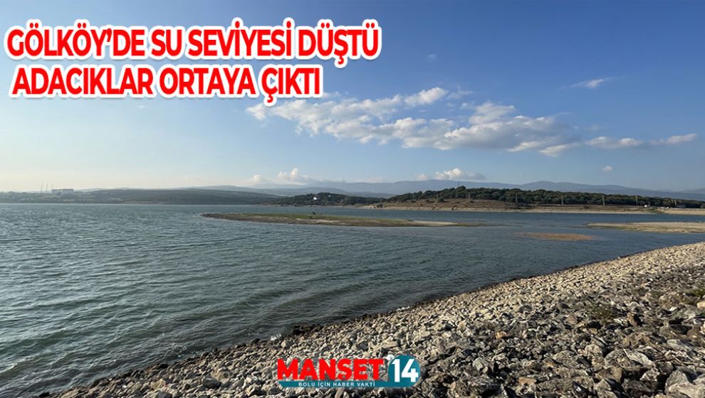 BOLU GÖLKÖY BARAJ GÖLÜ'NDE SU SEVİYESİ DÜŞTÜ