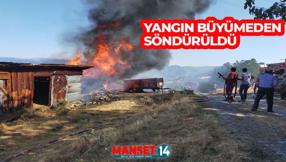 ÇIKAN YANGINDA SAMANLIĞIN BİR BÖLÜMÜ YANDI