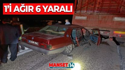 OTOMOBİL PARK HALİNDEKİ TIRA ARKADAN ÇARPTI