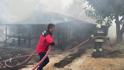 KÖYDE ÇIKAN YANGIN SON ANDA SÖNDÜRÜLDÜ