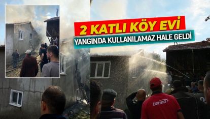 2 KATLI EV YANGINDA KULLANILAMAZ HALE GELDİ