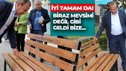 BOLU BELEDİYESİ KIŞ GELMEDEN BANKLARI YERLERİNE KOYDU!