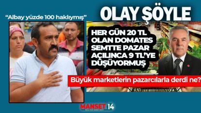 HER GÜN ZAM YAPAN MARKETLER PAZAR AÇILINCA İNİDİRİME GİDİYORLARMIŞ