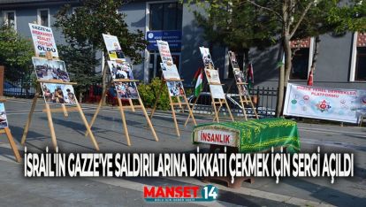 İSRAİL'İN GAZZE'YE SALDIRILARINA DİKKATİ ÇEKMEK İÇİN SERGİ AÇILDI