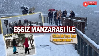 İŞTE TABİAT HARİKASI GÖLCÜK'TEN KAR MANZARALARI