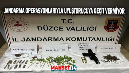 JANDARMA OPERASYONLARIYLA UYUŞTURUCUYA GEÇİT VERMİYOR