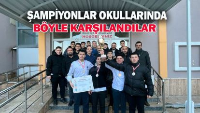 LİSELİ ŞAMPİYON AŞÇILAR YENİÇAĞA'DA COŞKUYLA KARŞILANDI