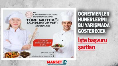 ÖĞRETMENLER HÜNERLERİNİ BU YARIŞMADA GÖSTERECEK