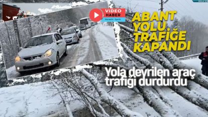 SON DAKİKA.. ABANT YOLU TRAFİĞE KAPANDI