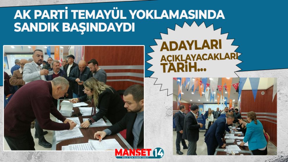 AK PARTİ TEMAYÜL YOKLAMASINDA SANDIK BAŞINDAYDI