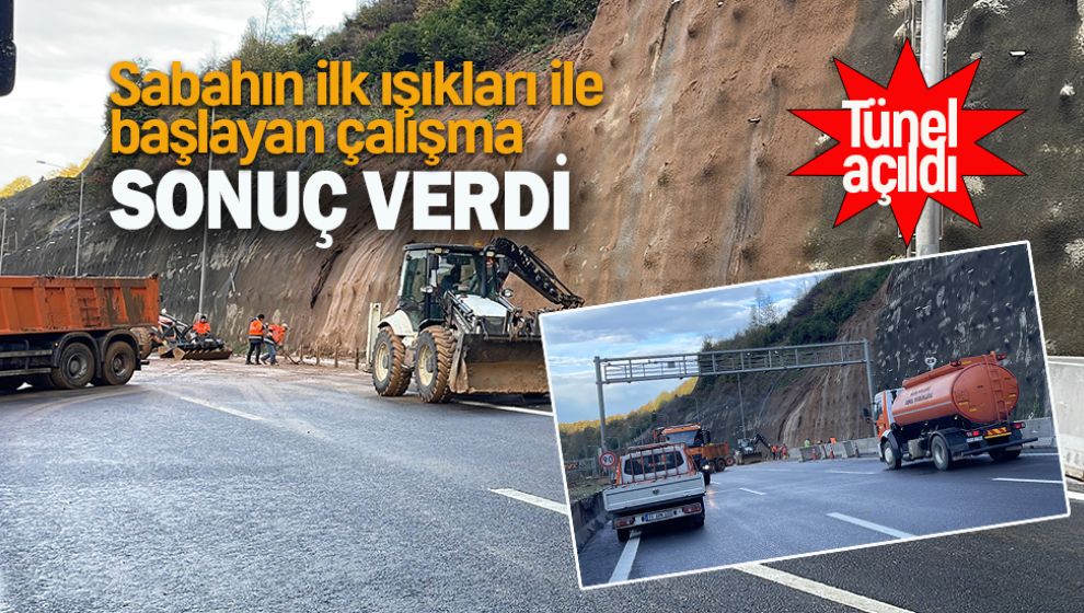 BOLU DAĞI TÜNELİ YENİDEN TRAFİĞE AÇILDI