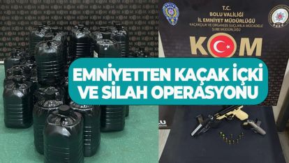 BOLU'DA KAÇAK İÇKİ VE SİLAH OPERASYONU