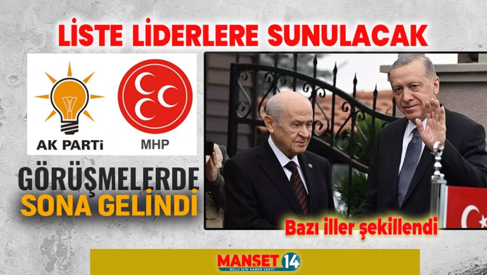 AK PARTİ VE MHP'NİN İŞ BİRLİĞİ ÇALIŞMASI NETLEŞTİ