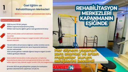 REHABİLİTASYON MERKEZLERİ KAPANMANIN EŞİĞİNDE