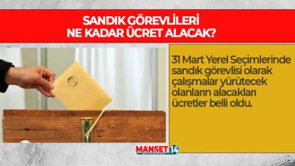 SANDIK GÖREVLİLERİ SEÇİMDE NE KADAR ÜCRET ALACAK?