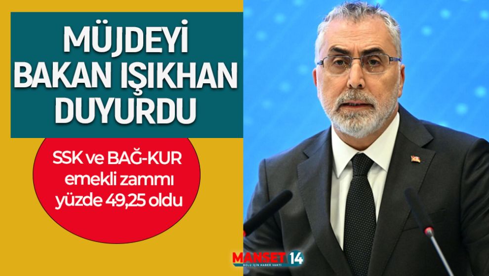 SSK VE BAĞ-KUR EMEKLİ ZAMMI YÜZDE 49,25 OLDU