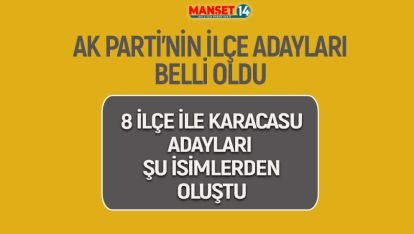 AK PARTİNİN 8 İLÇE VE KARACASU ADAYLARI BELLİ OLDU