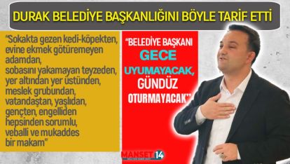 İLHAN DURAK “PART-TİME BELEDİYECİLİK OLMAZ”