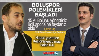 SEÇİM GELİYOR, BOLUSPOR VE  STADYUM AÇIKLAMALARI