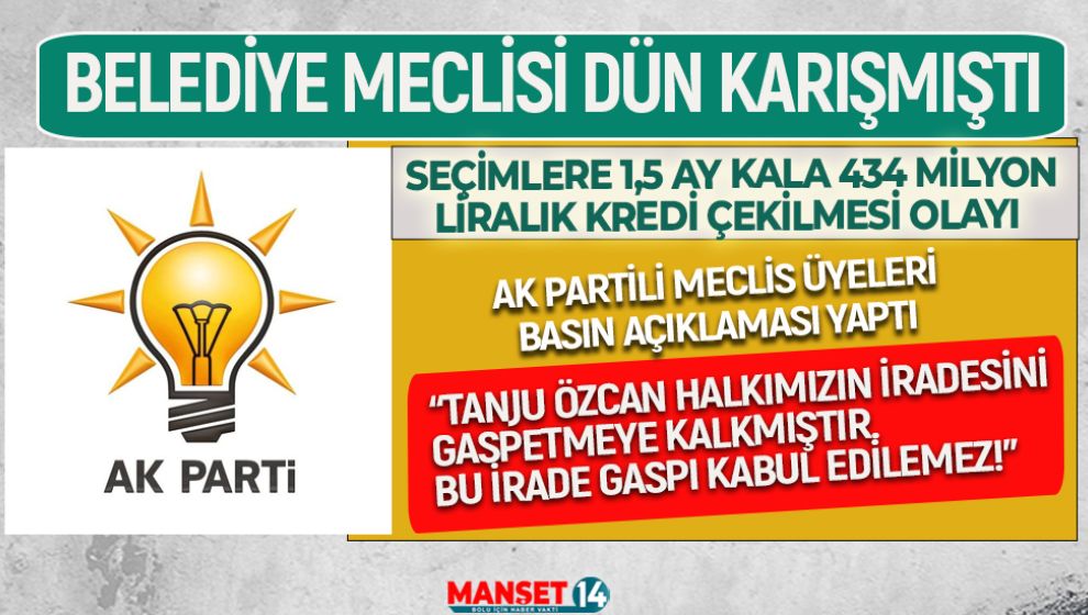 AK PARTİ'Lİ BELEDİYE MECLİS ÜYELERİNDEN BASIN AÇIKLAMASI