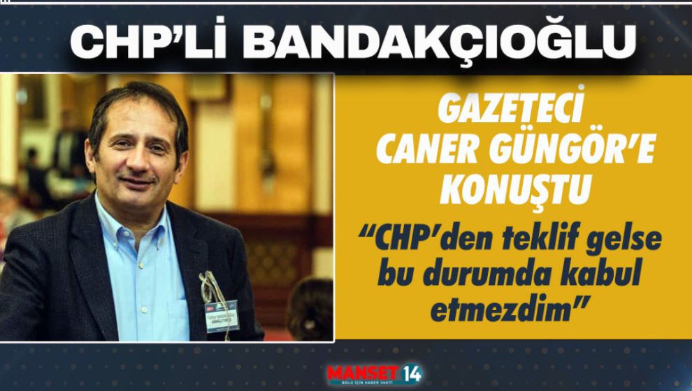 BOLU SİYASETİNİN ÖNEMLİ İSMİ GAZETECİ CANER GÜNGÖR'E KONUŞTU