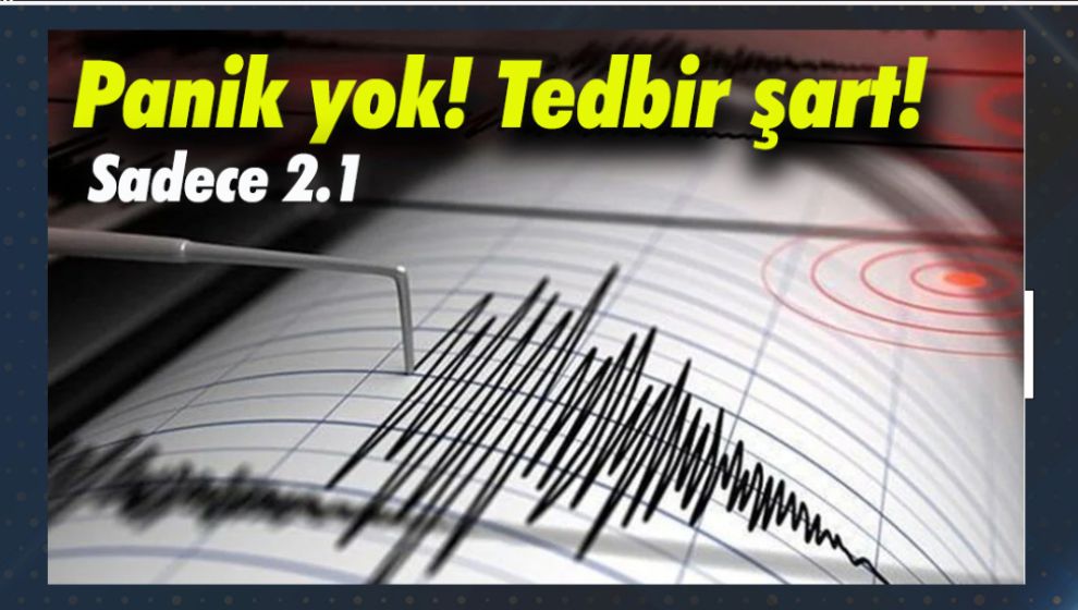 BOLU'DA UFAK YOLLU DEPREM: 2.1