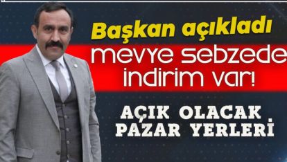 BAŞKAN ALTINDAL AÇIKLADI. BAYRAMA KADAR HANGİ PAZARLAR AÇILACAK