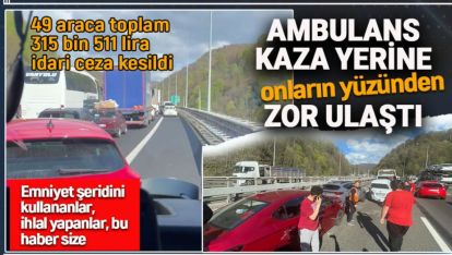 BOLU'DA KAZAYA ULAŞMAYA ÇALIŞAN AMBULANSIN ZOR ANLARI KAMERADA