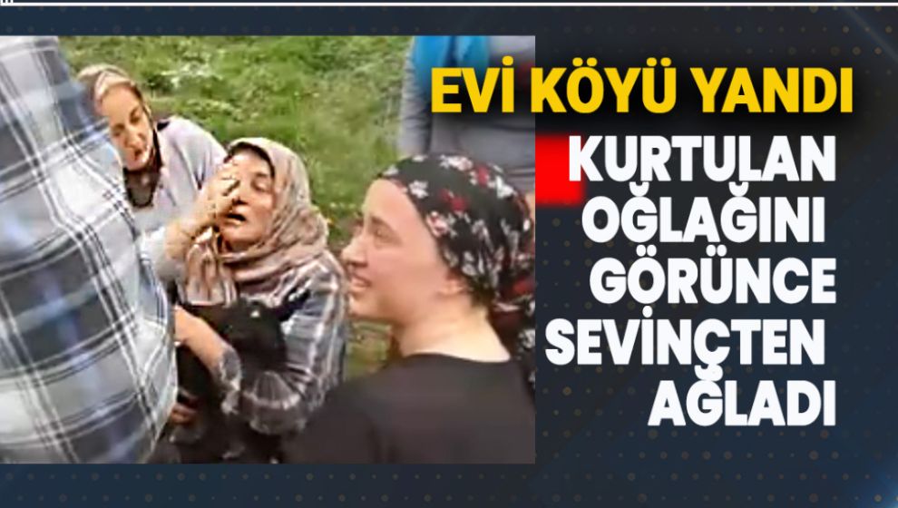 GÖZÜ GİBİ BAKTIĞI OĞLAĞININ KURTULDUĞUNU GÖRÜNCE SEVİNÇTEN AĞLADI