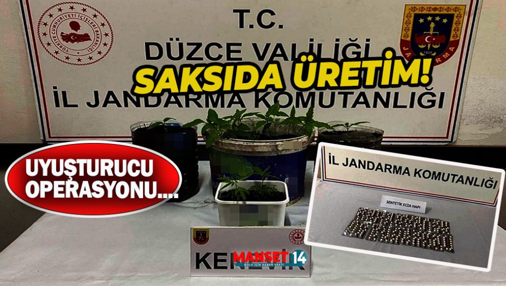 SAKSIDA UYUŞTURUCU ELE GEÇİRİLDİ