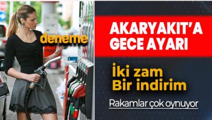 AKARYAKIT'A ZAM GELDİ. GECE POMPAYA YANSIDI