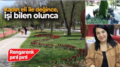 BOLU'DA PARK BAHÇELERE KADIN ELİ DEĞİNCE...İŞİ BİLEN OLUNCA...