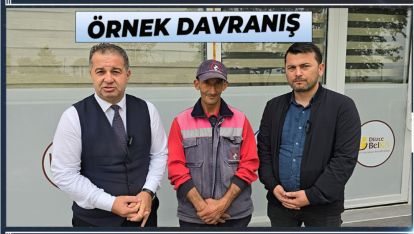 TEMİZLİK İŞÇİSİNDEN ÖRNEK DAVRANIŞ