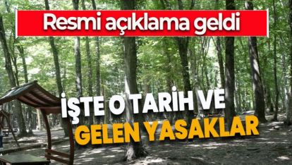 BOLU'DA BEKLENEN YASAKLAR GELDİ. RESMİ AÇIKLAMA YAPILDI