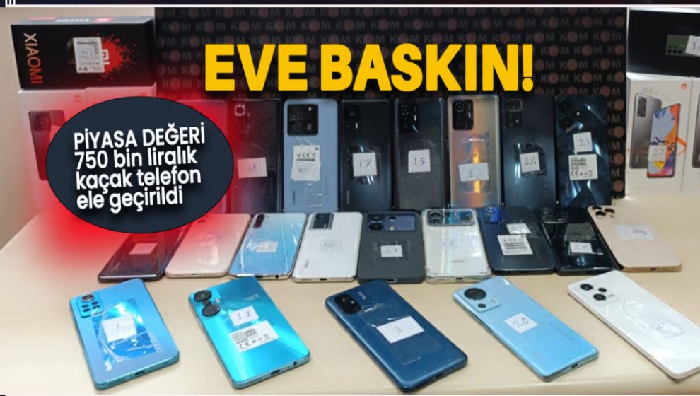 BOLU'DA KAÇAK TELEFON OPERASYONU. EVİNE BASKIN YAPTILAR