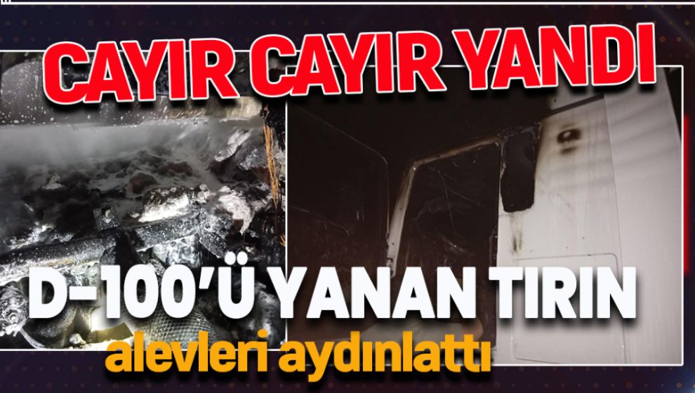 D-100'Ü YANAN TIRIN ALEVLERİ AYDINLATTI