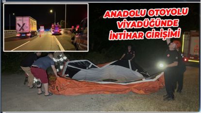 ANADOLU OTOYOLU VİYADÜĞÜNDE İNTİHAR GİRİŞİMİ